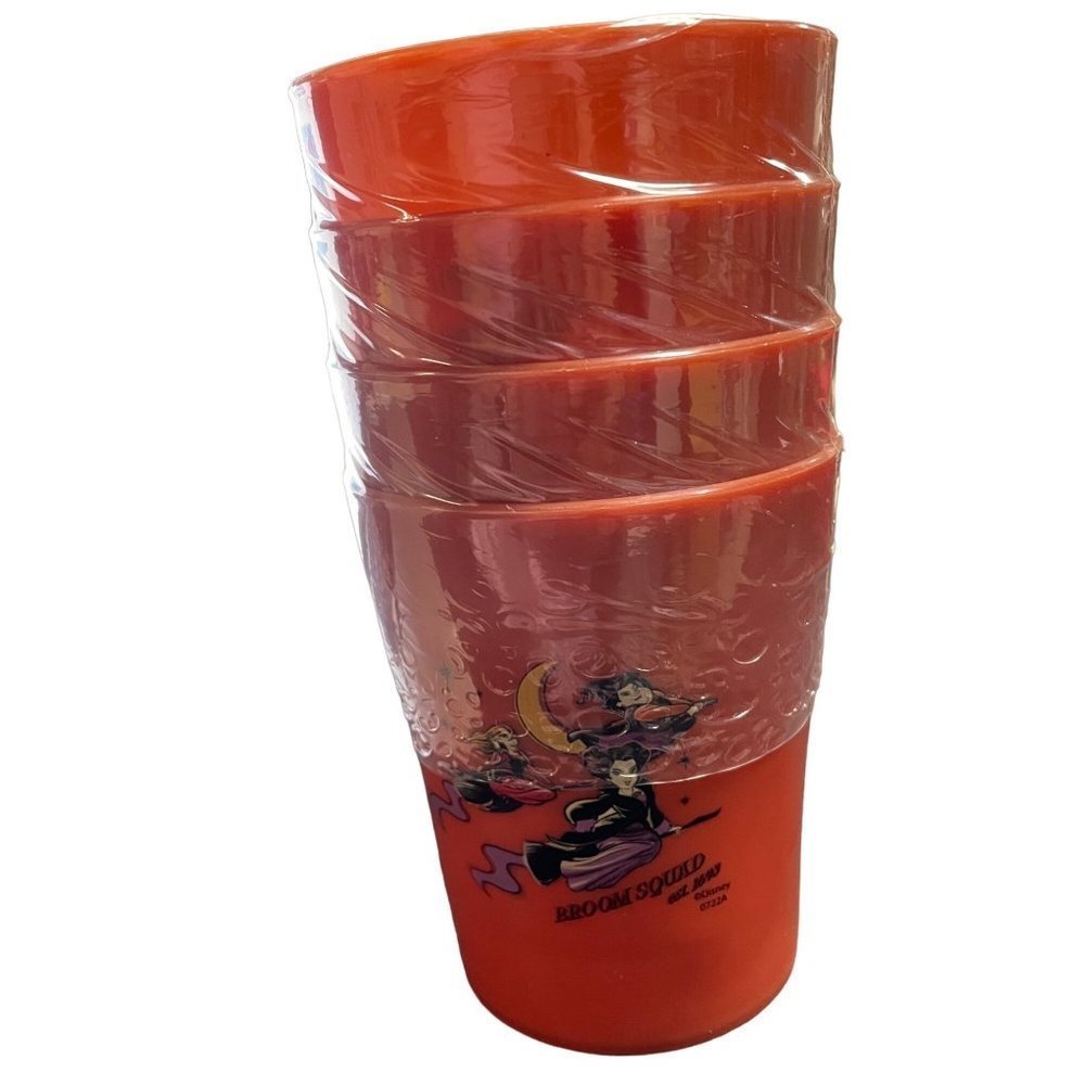 Disney Hocus Pocus Broom Squad 4 pack cup set 9.5 oz